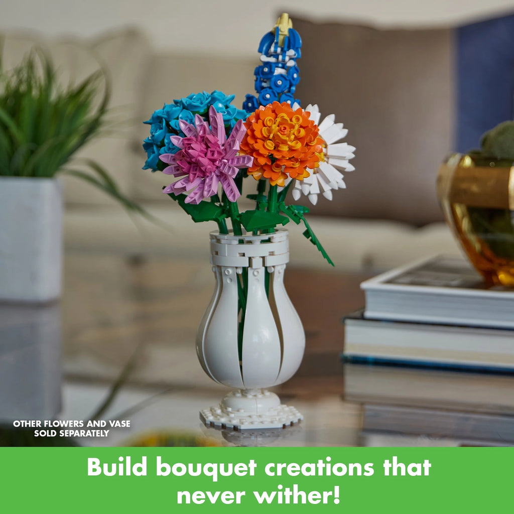 Brickcraft Bricktanicals Vase 3 In 1 Building Kit (70-Piece Set), Nostalgic Floral Décor Display