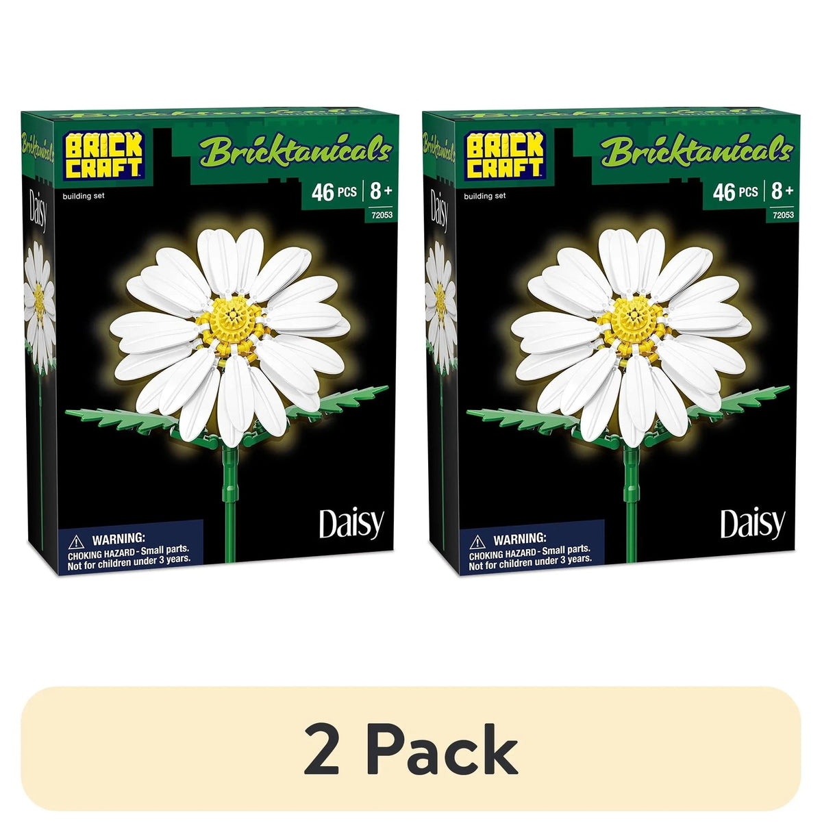 Brickcraft Bricktanicals Daisy Brick Building Decoration Set (97-Piece Set), Artificial Flower Craft Kit, Gift for Him and Her