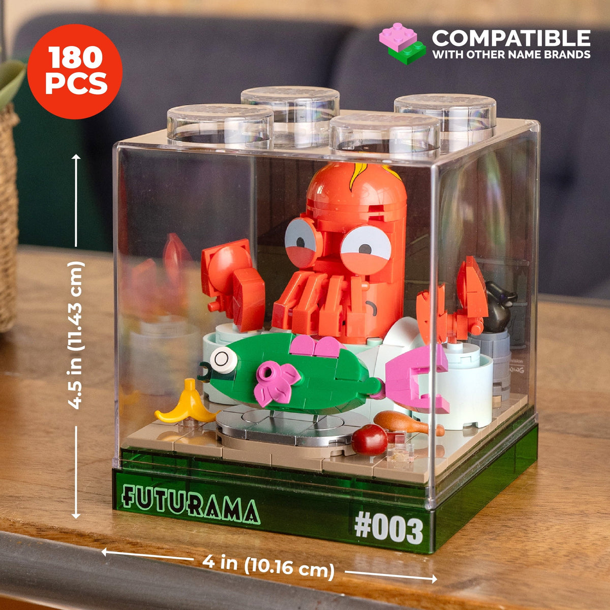 Brickcraft Futurama Dr. Zoidberg Box! Collectible Building Kit (180-Piece Set), Futurama Display Cube, TV Collectible Gift for Fans Ages 8+