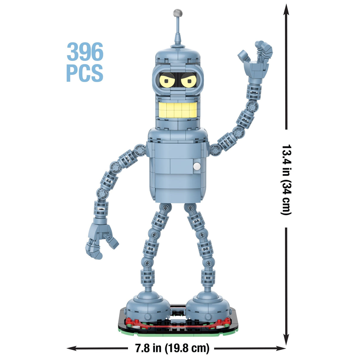 Brickcraft Futurama Bender Collectible Building Kit (396-Piece Set) Age 8+