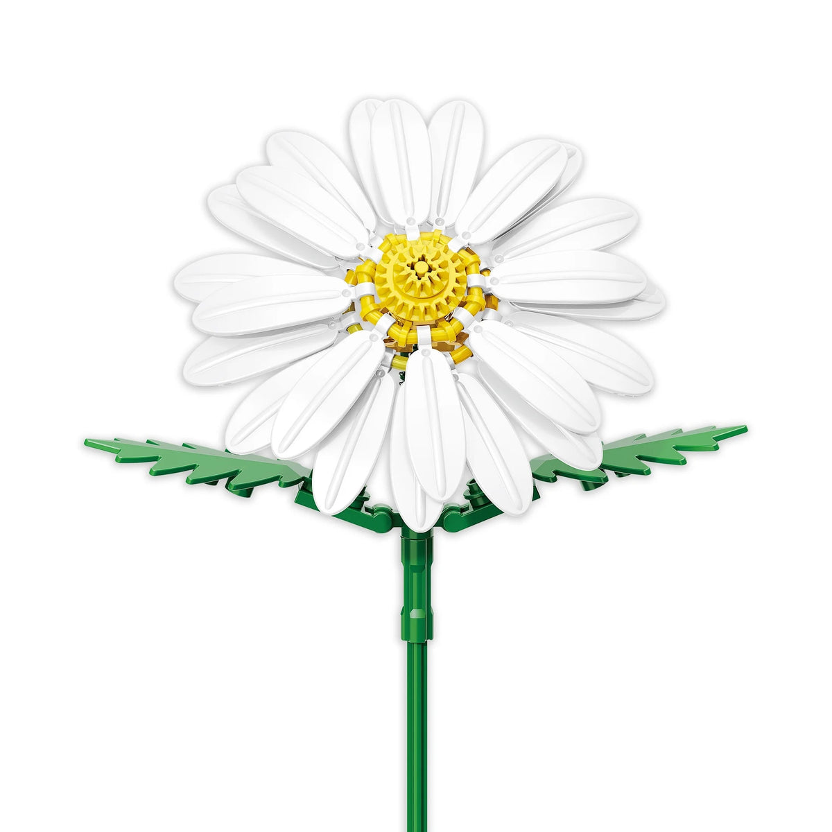 Brickcraft Bricktanicals Daisy Brick Building Decoration Set (97-Piece Set), Artificial Flower Craft Kit, Gift for Him and Her