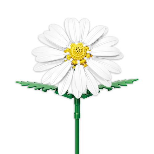Brickcraft Bricktanicals Daisy Brick Building Decoration Set (97-Piece Set), Artificial Flower Craft Kit, Gift for Him and Her