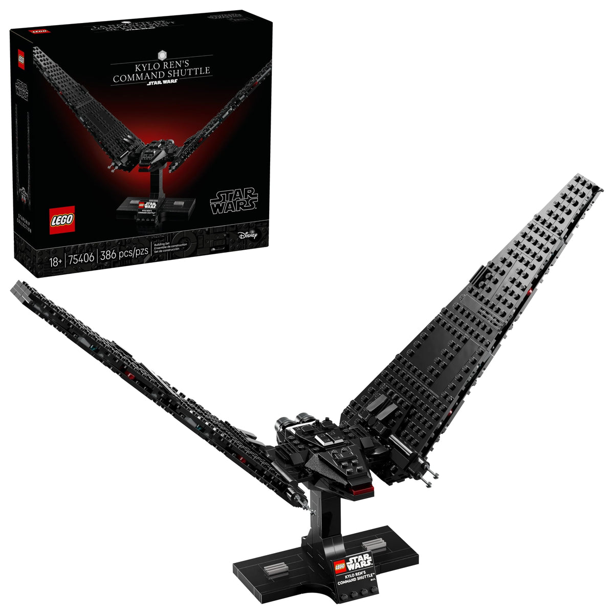 LEGO Star Wars Kylo Ren’s Command Shuttle - Model Starship Building Kit For Adults 18+ - DIY Collectible Building Set - Gift for Birthdays - 75406