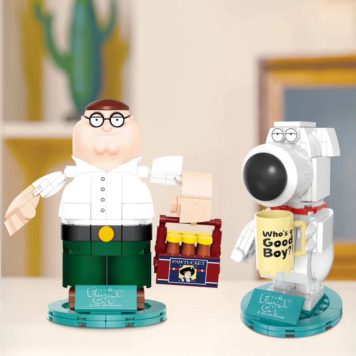 Brickcraft Family Guy Brian Griffin Building Kit (158-Piece Set), Buildable Figure with Mug & Cocktail Glass, TV Collectible Gift for Fans Ages 14+