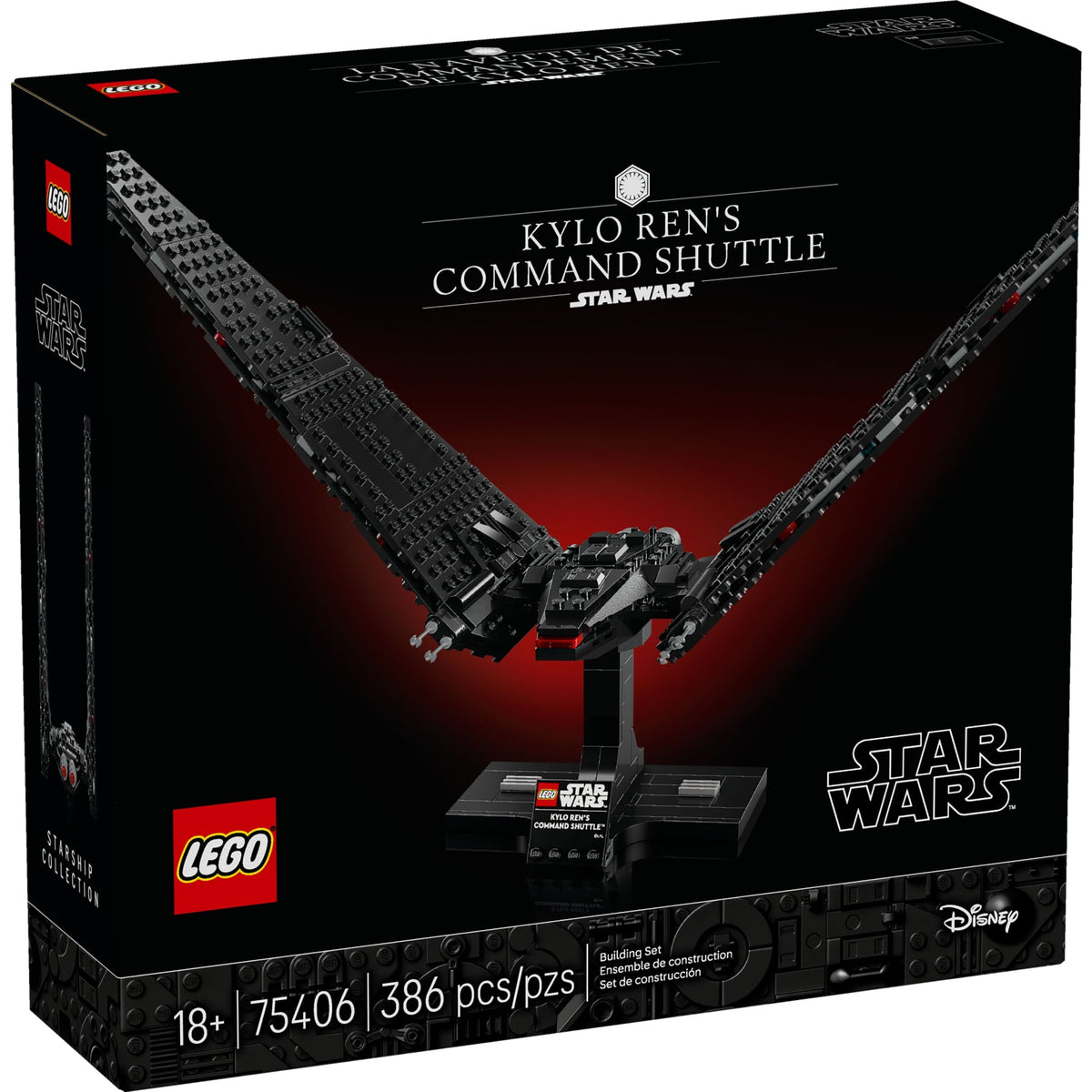 LEGO Star Wars Kylo Ren’s Command Shuttle - Model Starship Building Kit For Adults 18+ - DIY Collectible Building Set - Gift for Birthdays - 75406