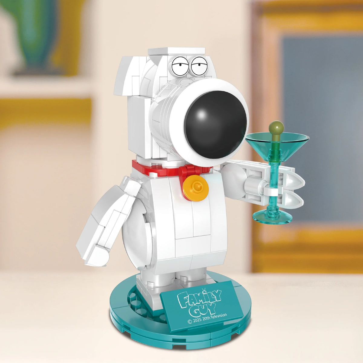 Brickcraft Family Guy Brian Griffin Building Kit (158-Piece Set), Buildable Figure with Mug & Cocktail Glass, TV Collectible Gift for Fans Ages 14+