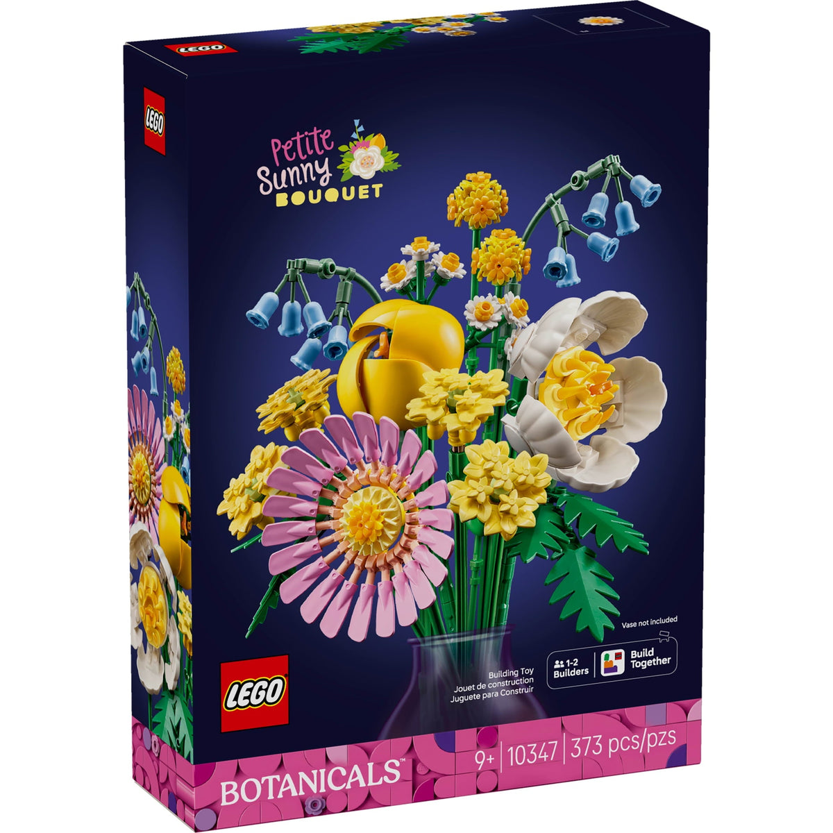 LEGO Botanicals Petite Sunny Bouquet Flower Set - Building Toy for Kids 9+ - DIY Flower Arrangement for Home Decor - Gift for Birthdays - Faux Bluebells, Tulip, Daisy, & More - 10347