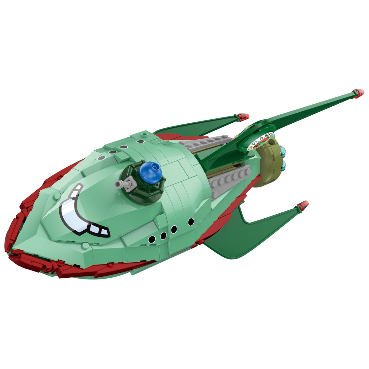 Brickcraft Futurama Planet Express Ship Brick Building Kit (382-Piece Set), Sci-Fi Collectible Display Model, Futuristic Toy Brick Set For Adults, Teens, and Fans of Animated TV